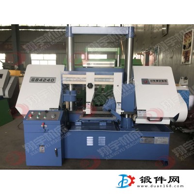 山東翔宇GB4240龍門雙柱半自動(dòng)臥式金屬帶鋸床廠家直銷