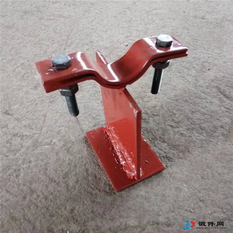 河北萬信長輸?shù)湍芎墓芡? 單管夾蛭石隔熱管托 雙螺栓管夾
